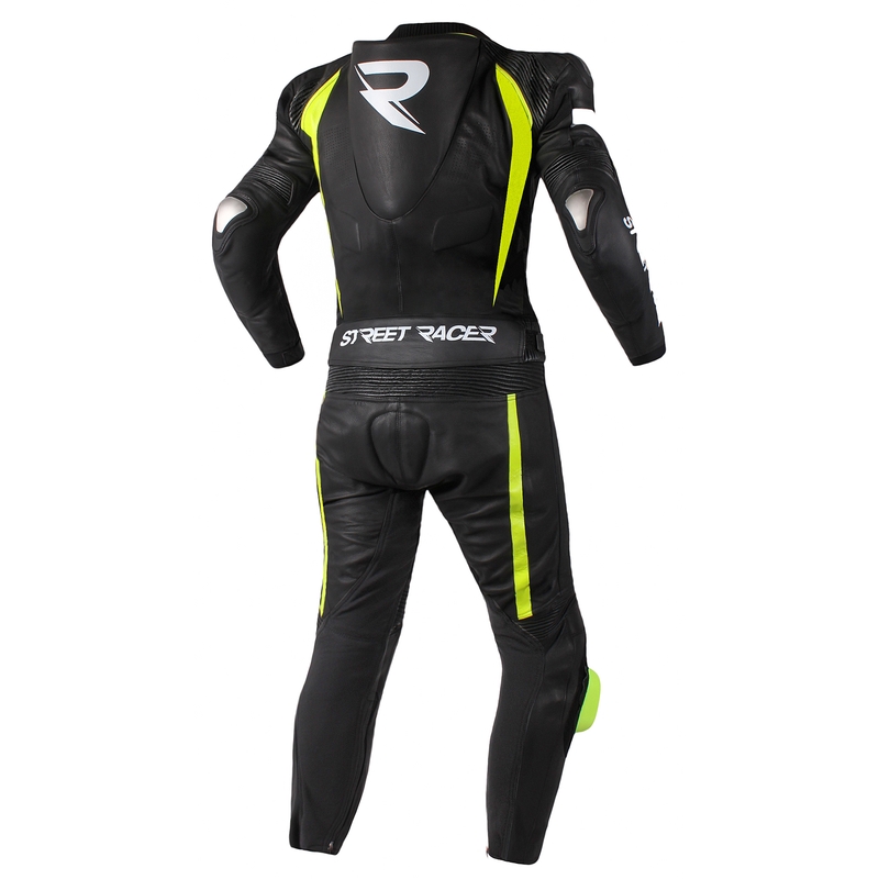 Pánská kombinéza Street Racer Fasttrack černo-bílo-fluo žlutá výprodej