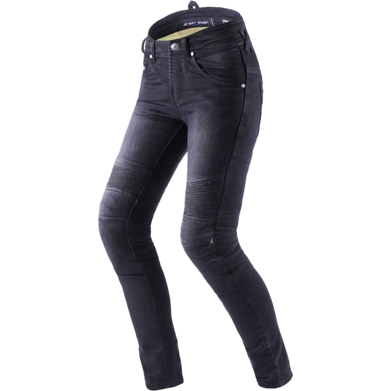 Naisten Street Racer Spike II Slim fit CE farkut musta