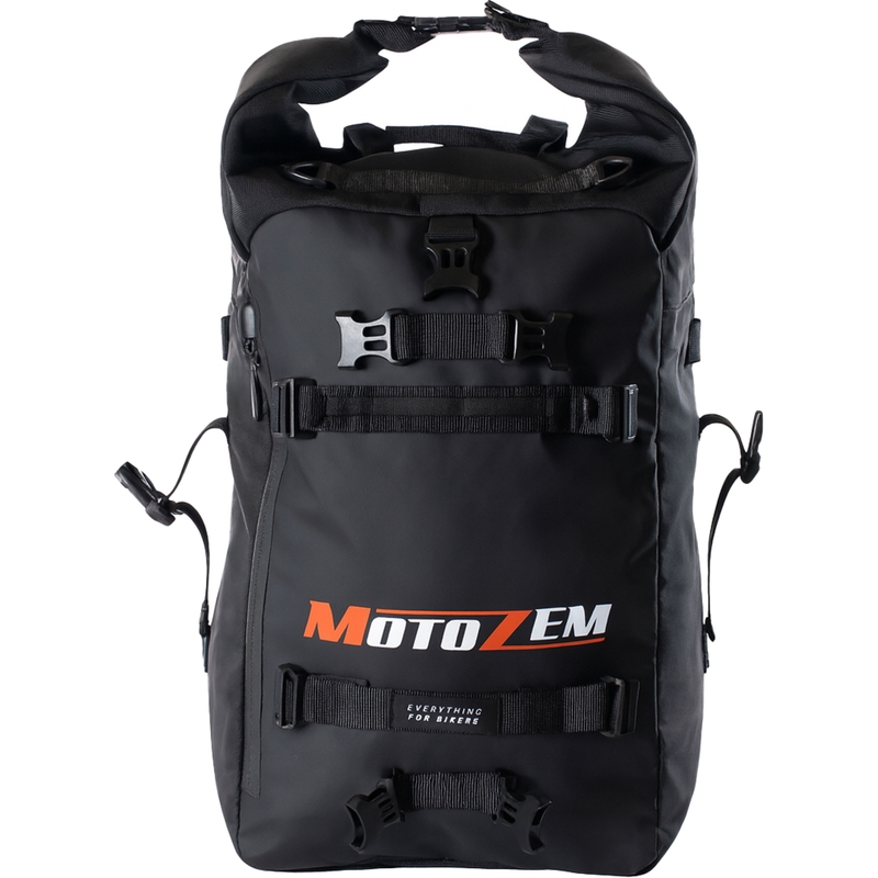 Vedenpitävä moottoripyörälaukku MotoZem DryBag musta 27,5 l