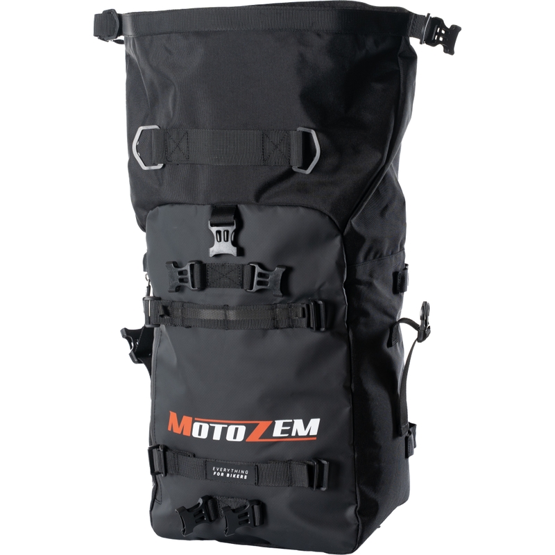 Vedenpitävä moottoripyörälaukku MotoZem DryBag musta 27,5 l