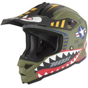 NOX N761 Fly Fighter Lasten Motocross Kypärä Khaki-Monivärinen