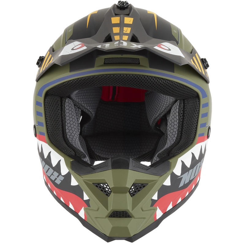 NOX N761 Fly Fighter Lasten Motocross Kypärä Khaki-Monivärinen