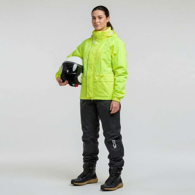 Moottoripyörän sadetakki SiDi Tempora fluo keltainen-musta