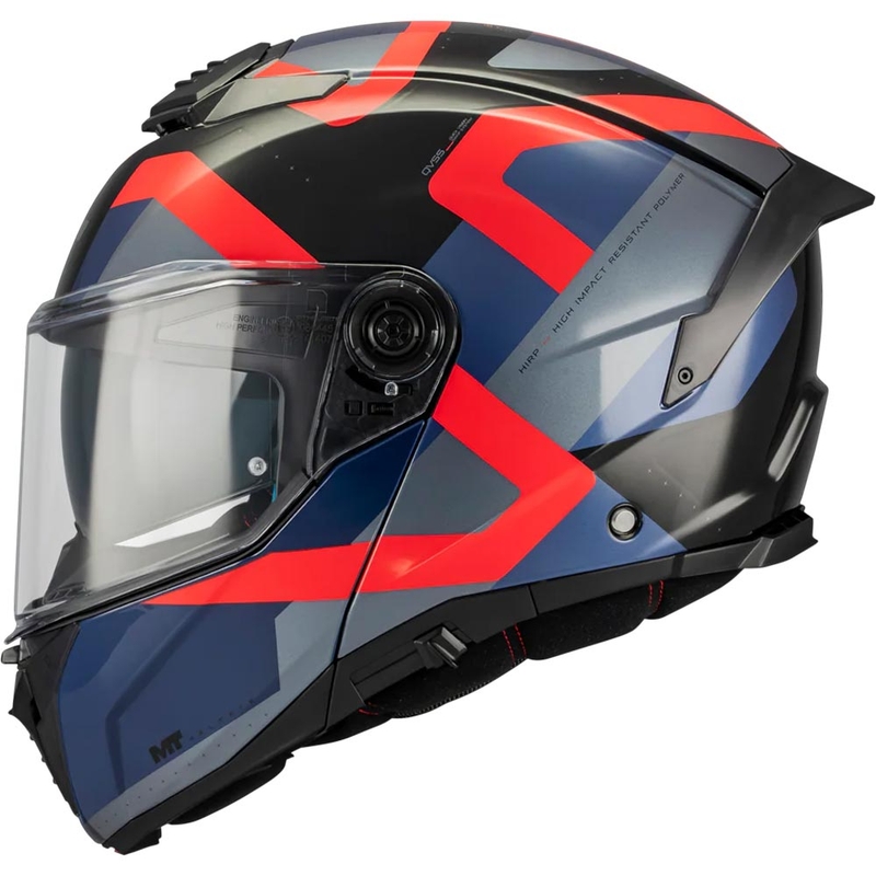 Avattava moottoripyöräkypärä MT Atom 2 SV Dexter B15 sini-musta-punainen
