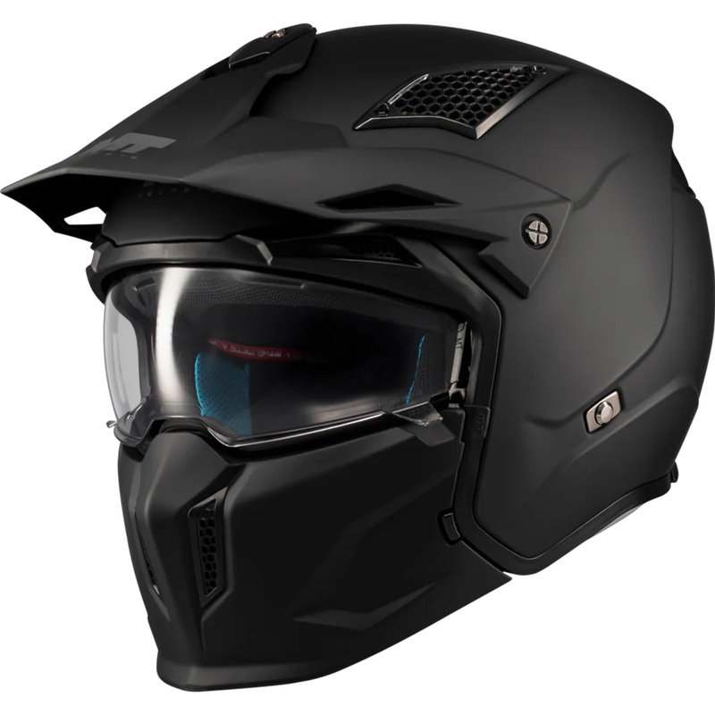 Modulaarinen moottoripyöräkypärä MT Streetfighter SV S Pure A1 mattamusta