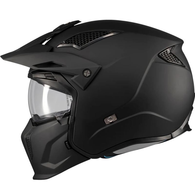 Modulaarinen moottoripyöräkypärä MT Streetfighter SV S Pure A1 mattamusta