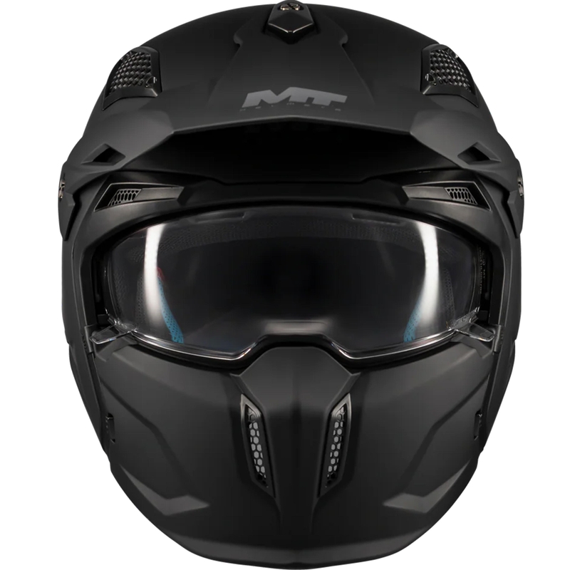 Modulaarinen moottoripyöräkypärä MT Streetfighter SV S Pure A1 mattamusta