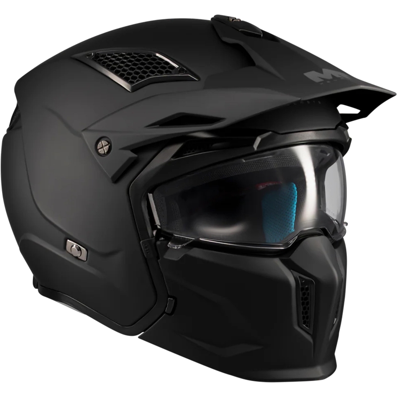 Modulaarinen moottoripyöräkypärä MT Streetfighter SV S Pure A1 mattamusta