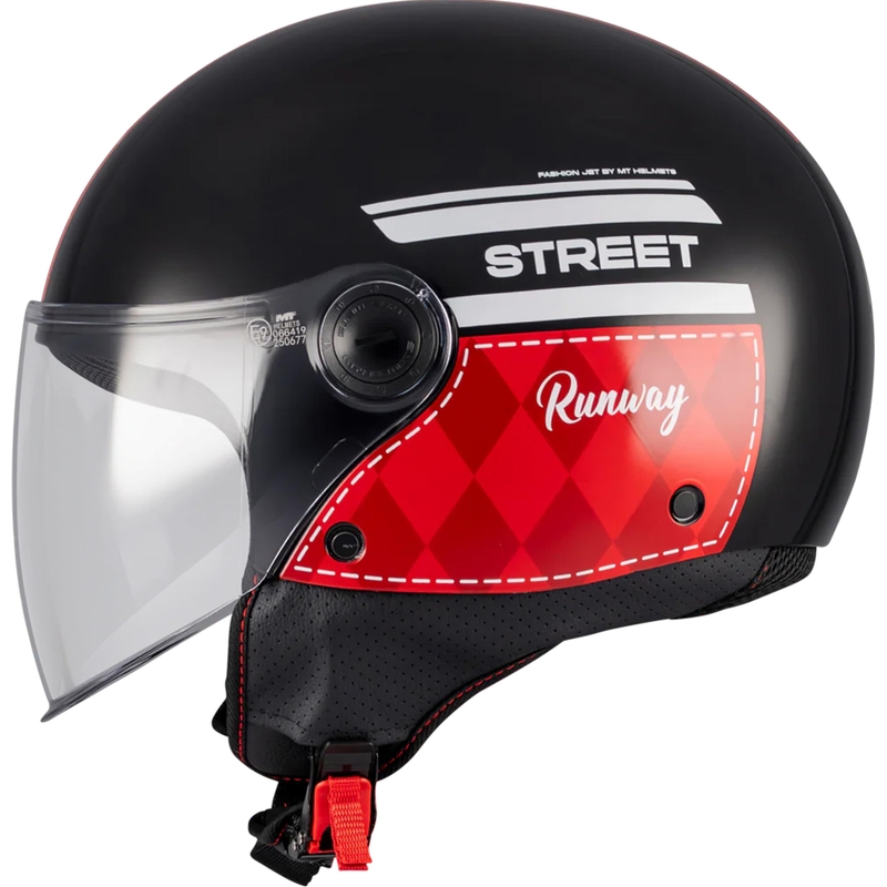 Avokypärä MT Street S Runway B5 musta-punainen
