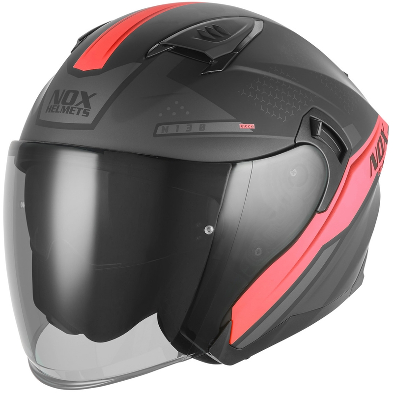 Avokypärä NOX N130 EKTO mattamusta-punainen