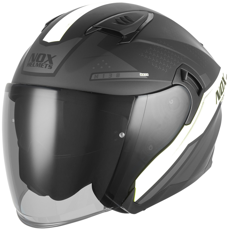 Avokypärä NOX N130 EKTO mattamusta-valkoinen