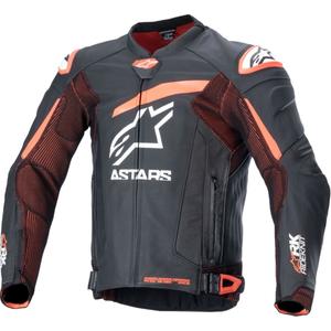 Alpinestars GP Plus R 4 Rideknit Musta-Fluo Punainen-Valkoinen Nahka Moottoripyöräily takki