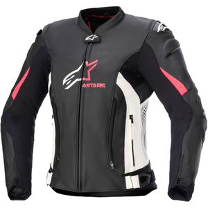 Alpinestars GP PLUS 4 Naisten moottoripyöräily takki musta, valkoinen ja vaaleanpunainen