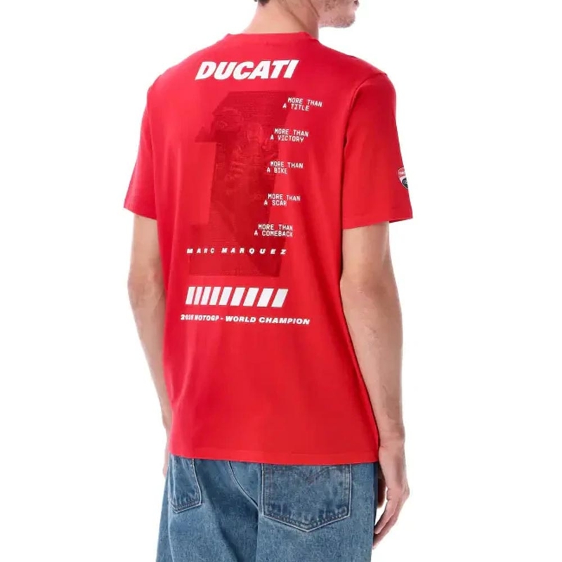 T-paita Ducati Marc Marquez MM93 maailmanmestaruuskilpailut punainen