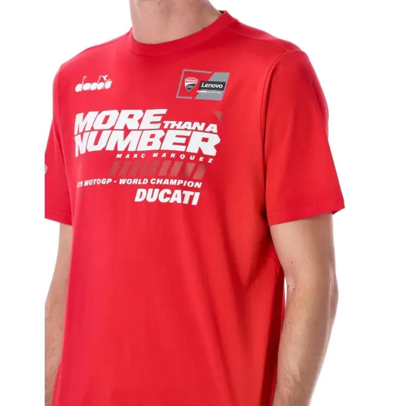 T-paita Ducati Marc Marquez MM93 maailmanmestaruuskilpailut punainen