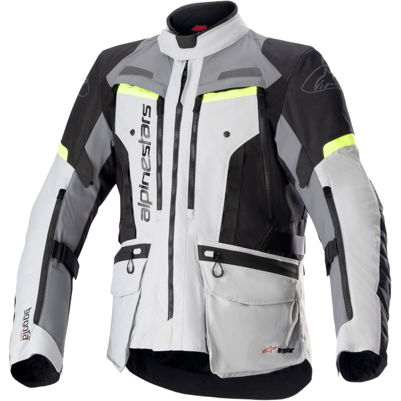 Alpinestars Bogota PRO Drystar harmaa-musta-fluo-keltainen moottoripyörätakki