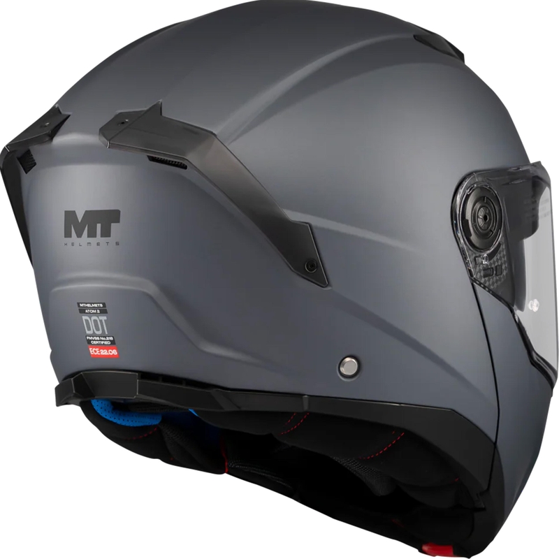 Avattava moottoripyöräkypärä MT Atom 2 SV Pure A2 mattaharmaa