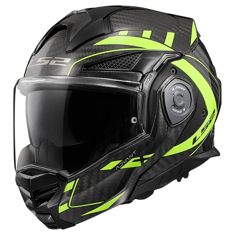 Avattava moottoripyöräkypärä LS2 FF901 Advant XC Future musta-fluo keltainen - II. laatu