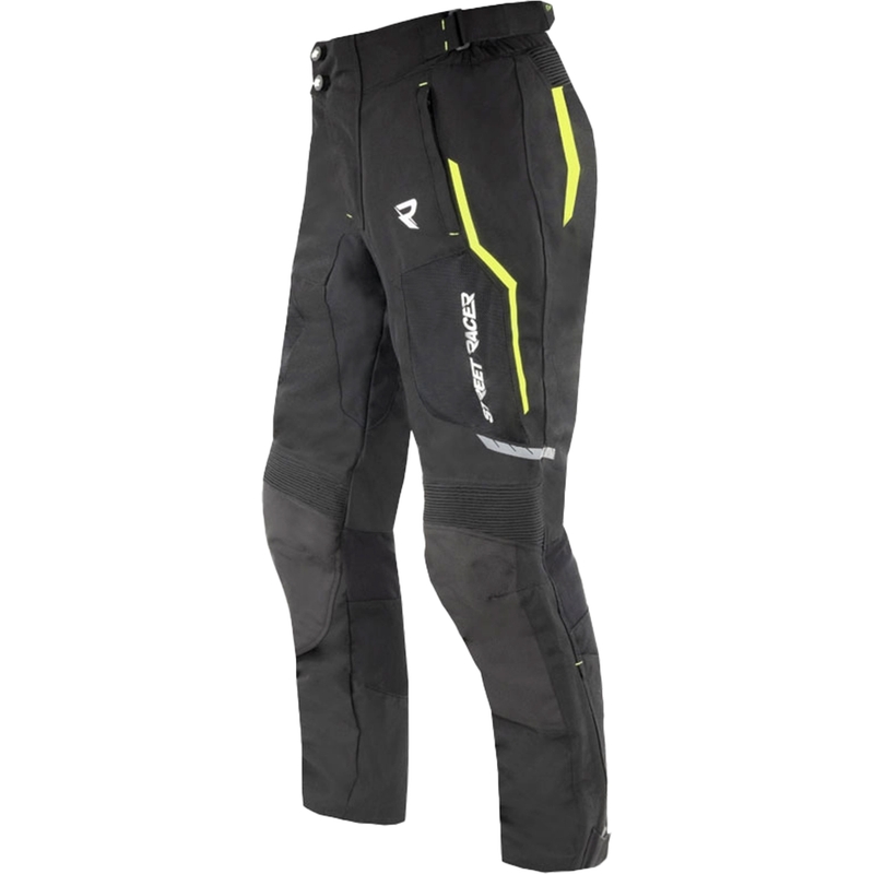 Street Racer Flex Air -moottoripyörähousut musta-fluo-keltainen - 2. laatu - II. laatu
