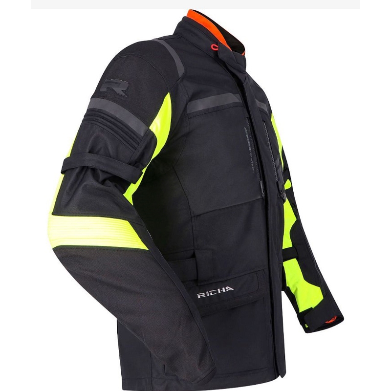 RICHA Brutus GTX moottoripyörätakki musta-fluo keltainen alennusmyynti - 2. laatu - II. laatu