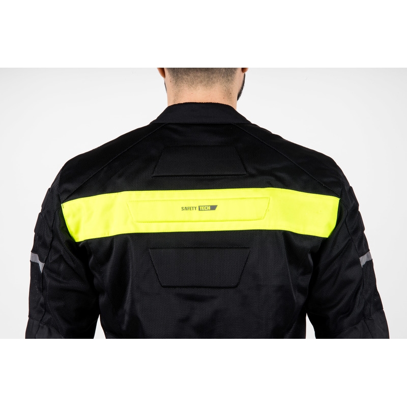 Ozone Dart moottoripyörätakki musta-fluo keltainen - 2. laatu - II. laatu