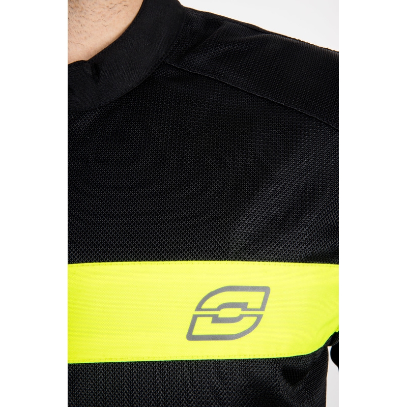 Ozone Dart moottoripyörätakki musta-fluo keltainen - 2. laatu - II. laatu