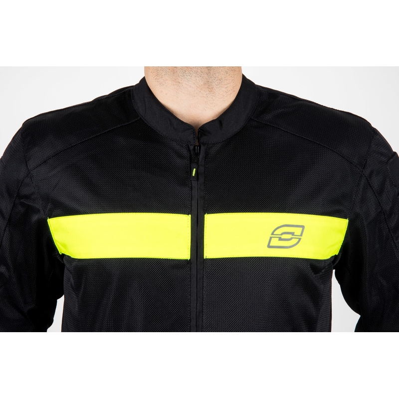 Ozone Dart moottoripyörätakki musta-fluo keltainen - 2. laatu - II. laatu