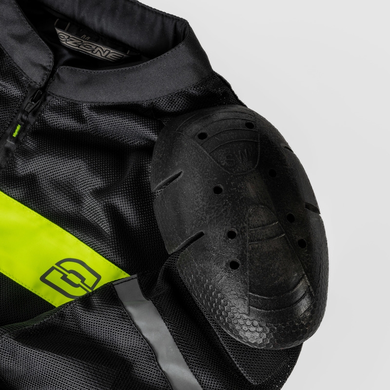 Ozone Dart moottoripyörätakki musta-fluo keltainen - 2. laatu - II. laatu