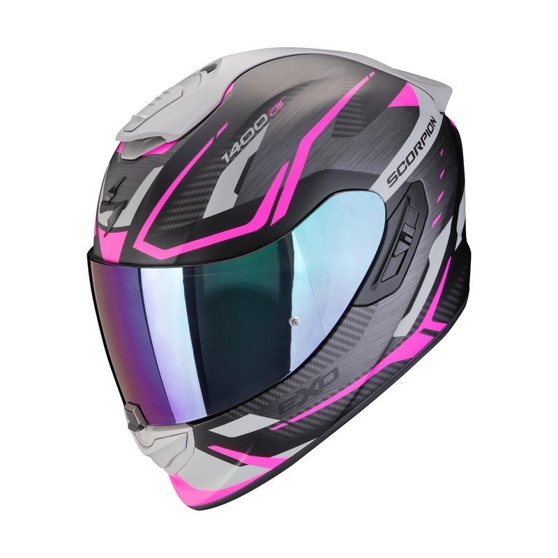Scorpion EXO-1400 EVO II AIR ACCORD -moottoripyöräkypärä, mattamusta-pinkki, alennusmyynti - 2. laatu - II. laatu