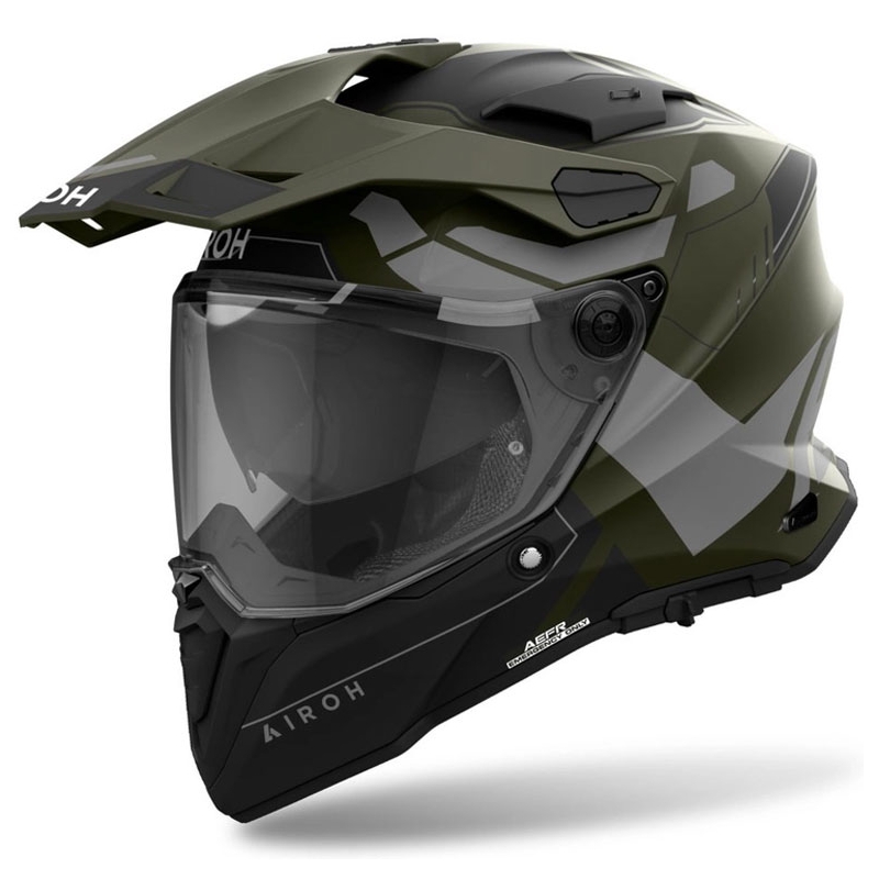 Enduro kypärä Airoh Commander 2 Reveal matta vihreä