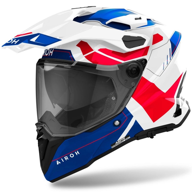Enduro kypärä Airoh Commander 2 Reveal kiiltävä sininen-punainen