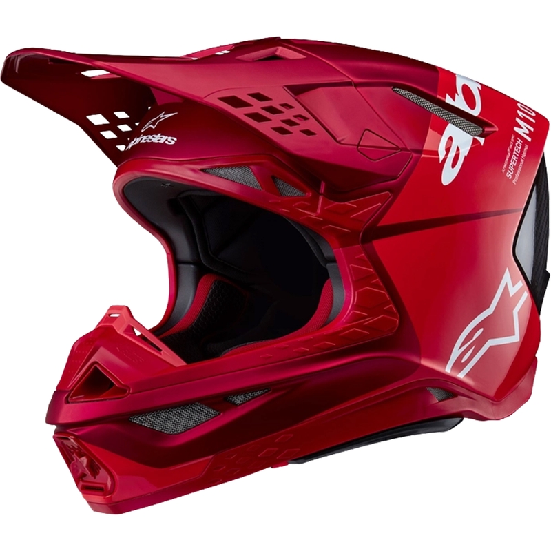 Alpinestars Supertech S-M10 Flood motocross kypärä matta fluo punainen
