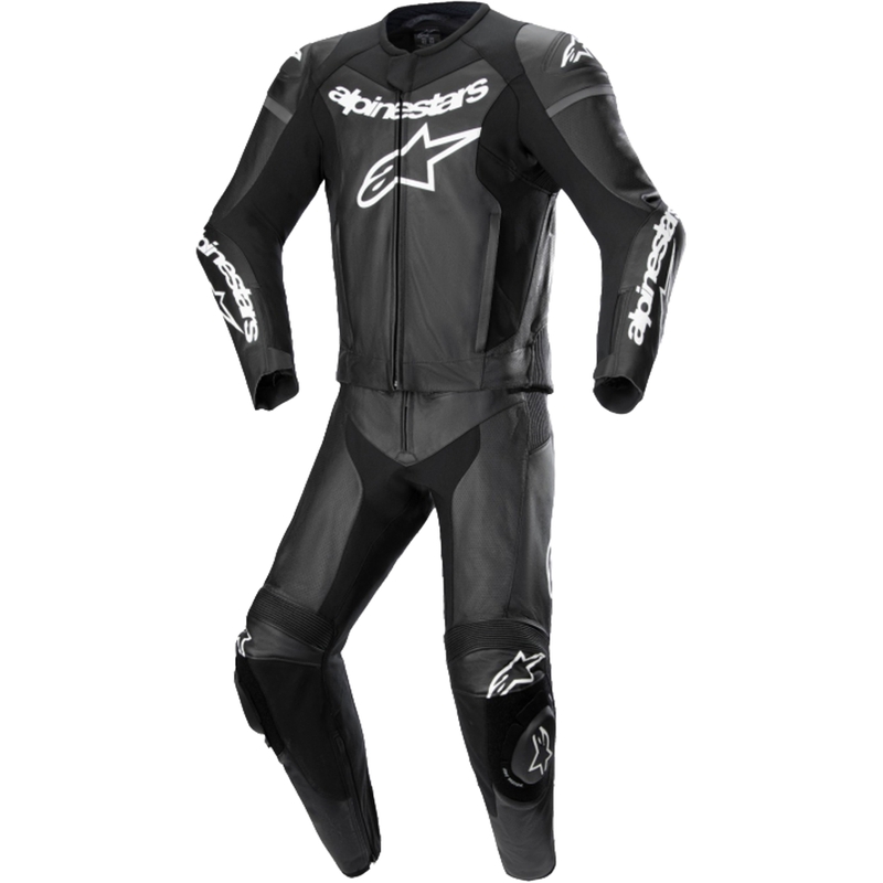 Alpinestars GP Force Lurv mustavalkoinen nahkainen kaksiosainen puku.