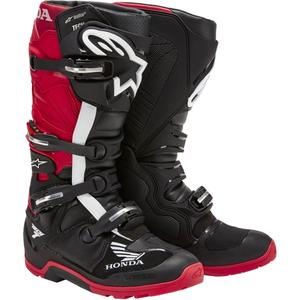 Alpinestars Tech 7 Enduro Drystar Honda Musta ja punainen moottoripyörä saappaat