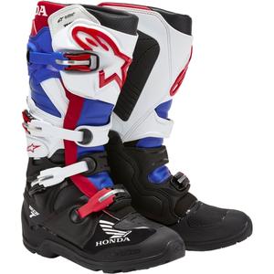Alpinestars Tech 7 Enduro Drystar Honda Musta-sininen-valko-punainen Moottoripyöräilykengät