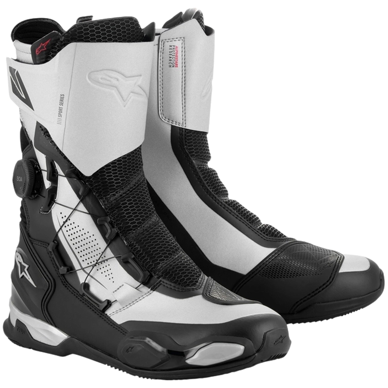 Alpinestars SP-X BOA moottoripyöräsaappaat musta ja hopea