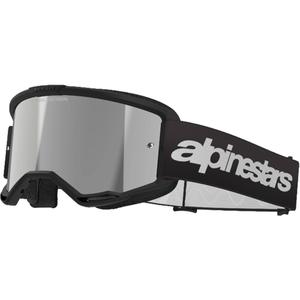 Alpinestars Vision 3 Wordmark motocross lasit musta peilattu hopea pleksi