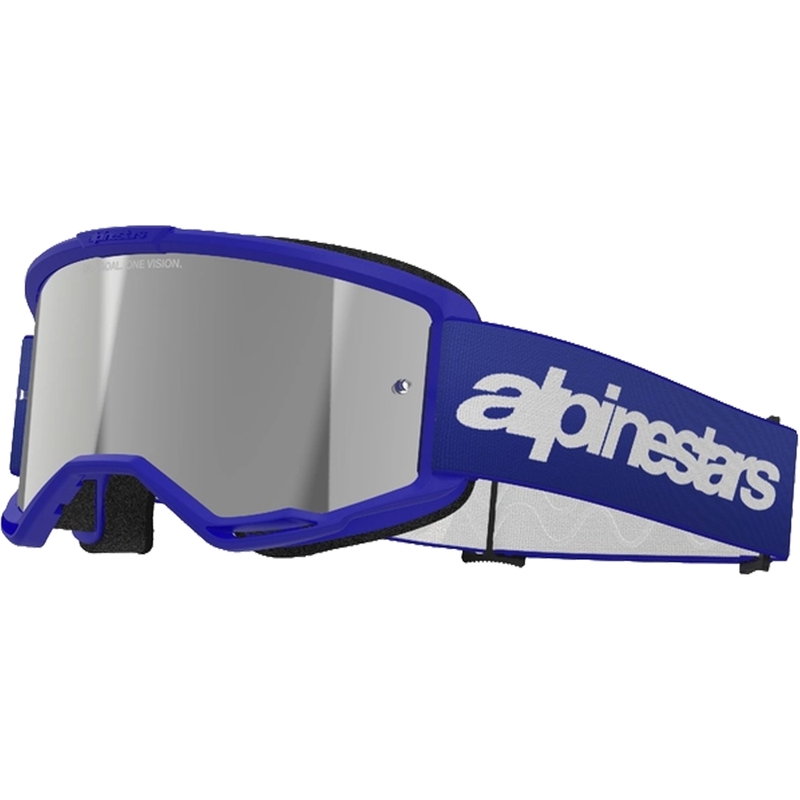 Alpinestars Vision 3 Wordmark motocrosslasit sininen, hopea peililinssi
