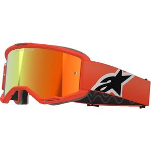 Alpinestars Vision 5 Corp Motocross suojalasit oranssi peilattu punainen linssi