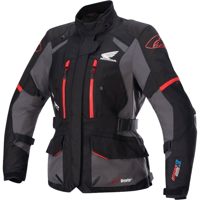 Alpinestars Stella Andes Drystar Honda Musta ja harmaa Naisten moottoripyöräily takki