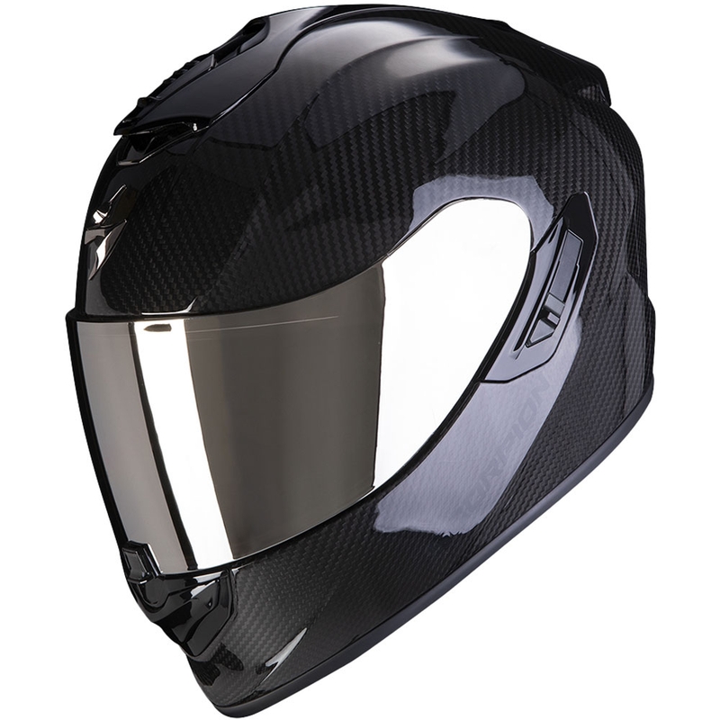Scorpion EXO-1400 EVO II CARBON AIR SOLID -moottoripyöräkypärä, musta, alennusmyynti