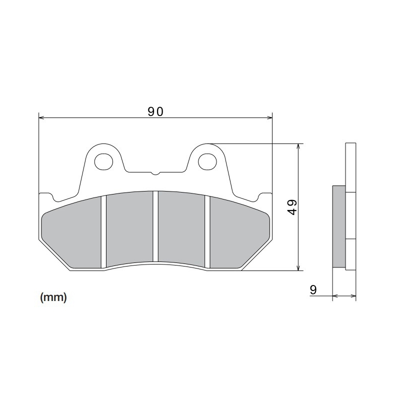 Jarrupalat NISSIN puolimetalliyhdistelmä 90x49x9 mm 2 kpl