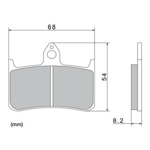 Jarrupalat NISSIN puolimetalliyhdistelmä 68x54x8.2 mm 2 kpl
