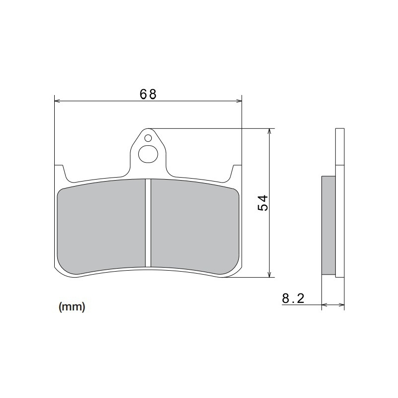 Jarrupalat NISSIN puolimetalliyhdistelmä 68x54x8.2 mm 2 kpl