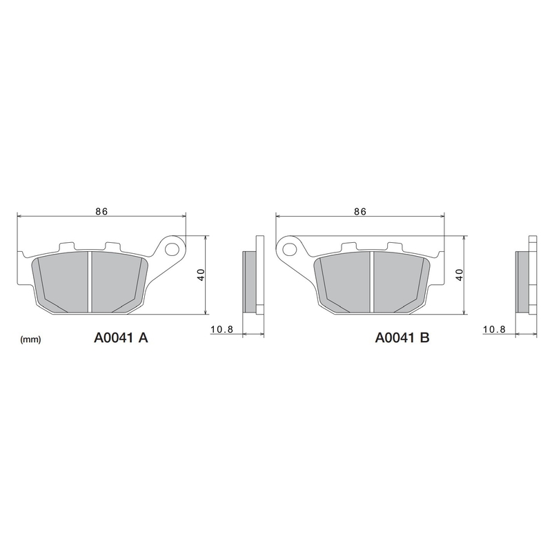 Jarrupalat NISSIN puolimetalliseos 86x40x10.8 mm 2 kpl