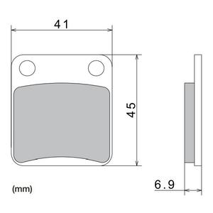 Jarrupalat NISSIN puolimetalliyhdistelmä 41x45x6.9 mm 2 kpl