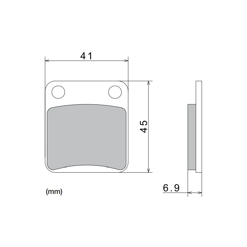 Jarrupalat NISSIN puolimetalliyhdistelmä 41x45x6.9 mm 2 kpl