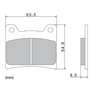Jarrupalat NISSIN puolimetalliyhdistelmä 63,5x54,9x8,5 mm 2 kpl
