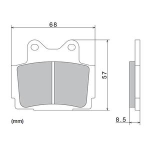 Jarrupalat NISSIN puolimetalliyhdistelmä 68x57x8,5 mm 2 kpl