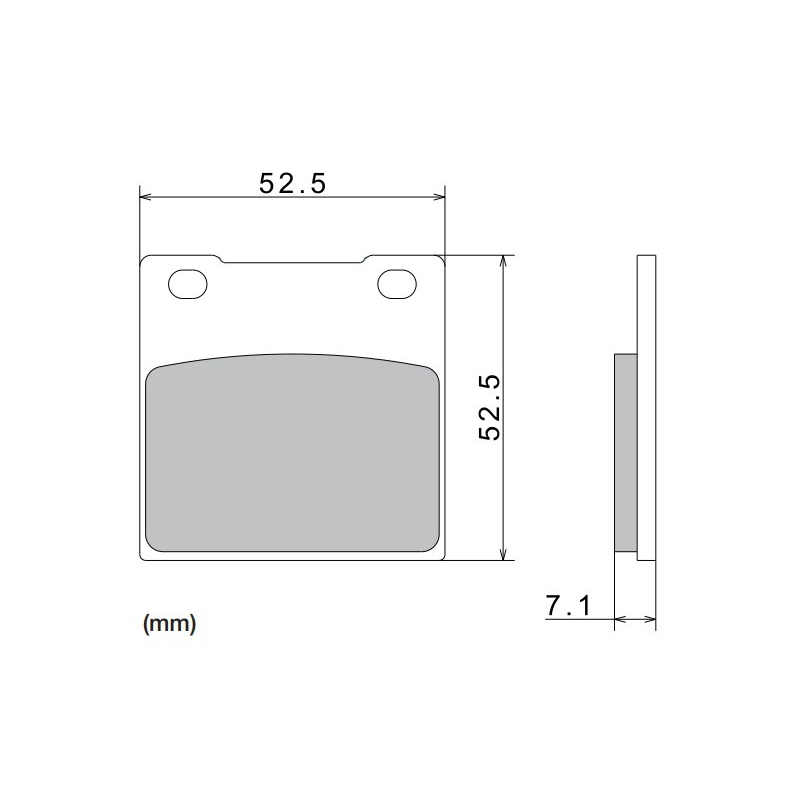 Jarrupalat NISSIN puolimetalliseos 52,5x52,x7,1 mm 2 kpl